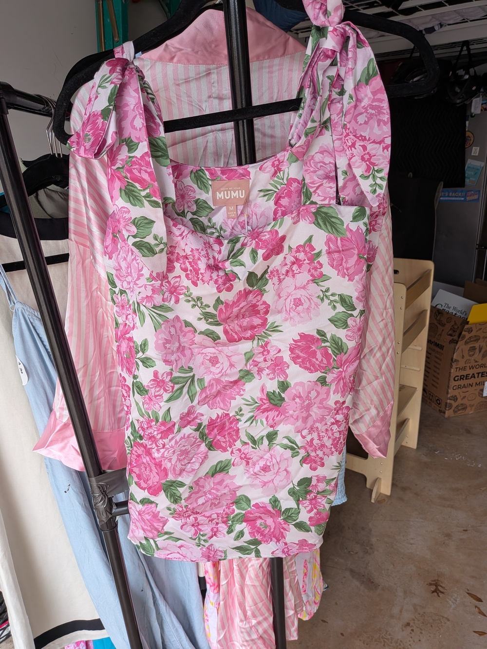 Show Me Your Mumu Pink Floral Tie-Strap Tank